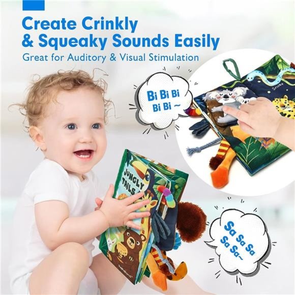 Baby Books 0-6 Months,Infant Tummy Time Toys High Contrast Sensory Baby Toys - Picture 6 of 6